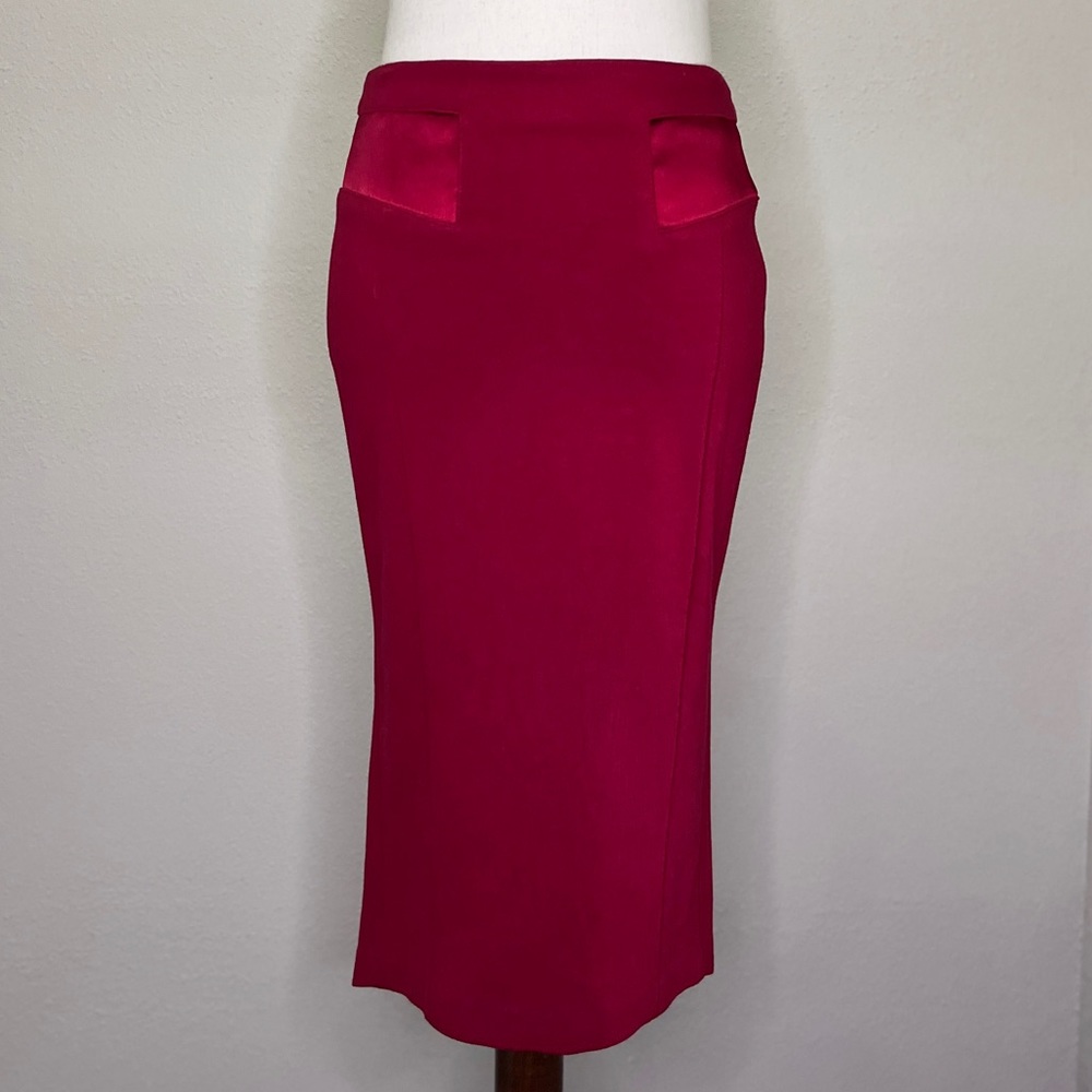 MUST GO: BEBE Red Skirt with Flare Back